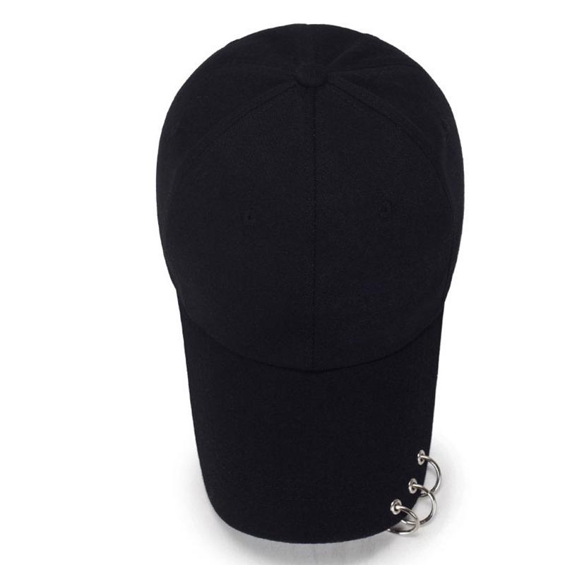 Унисекс Металлические Кольца Дышащие Кепки Гольф Бейсболки Для Женщин Мужчин Спортивные Кепки Для Уличного Спорта Кепка От Солнца Готический Панк Стиль Кепка Козырьки Лето