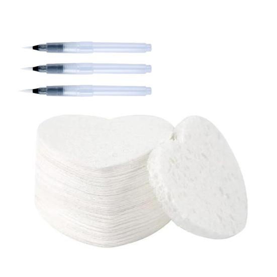 Foam Texture Blank Painting Paper 3D Drawing Magic Canvas Sponge with Water Brush White Puffy Paint Paper for Kids Adults DIY Art Craft Supplies