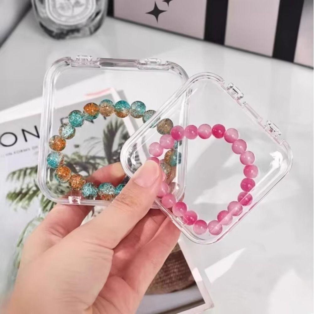 Dust-proof Fake Nail Storage Box Acrylic Badge Storage Box Protective Clear Nail Boxes  Packaging