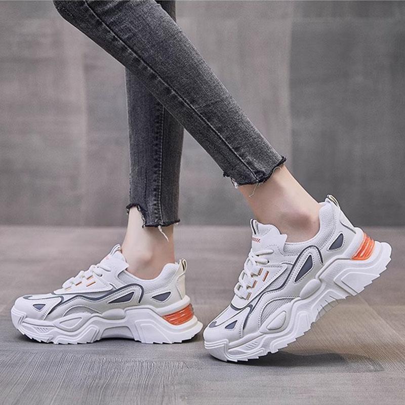 Fashion Sneakers for Women Thick Sole Fashion Women's Tennis Mixed Color Casual Thick Sole Heightent Autumn Student Sports Running Shoes