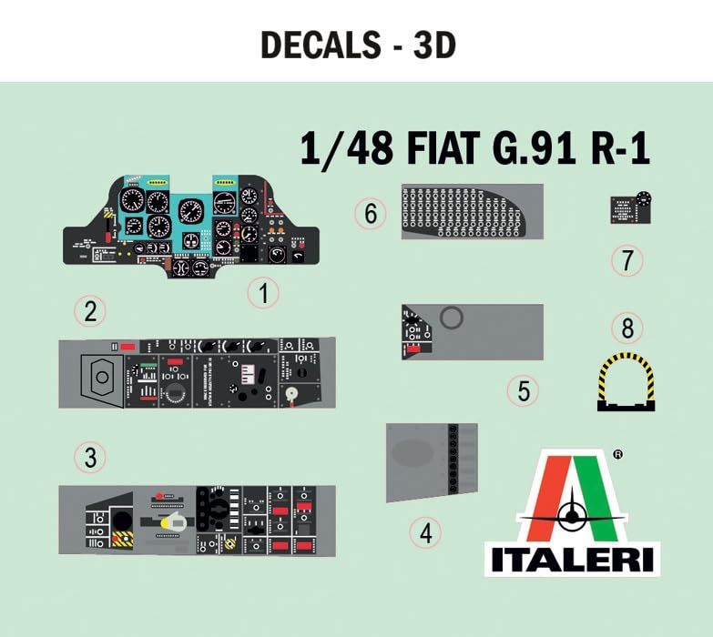 Platz Italeri Gina Plastic Model Kit IT92645 1/48 G.91 R1/R3 (Airplane)