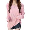 T-shirt Ladies Tops Long Sleeve [UPF50+ Sun Protection/transparent Design/maximum Body Coverage Effect] Blouse Thin Layered Clothing UV Cut Crew Neck