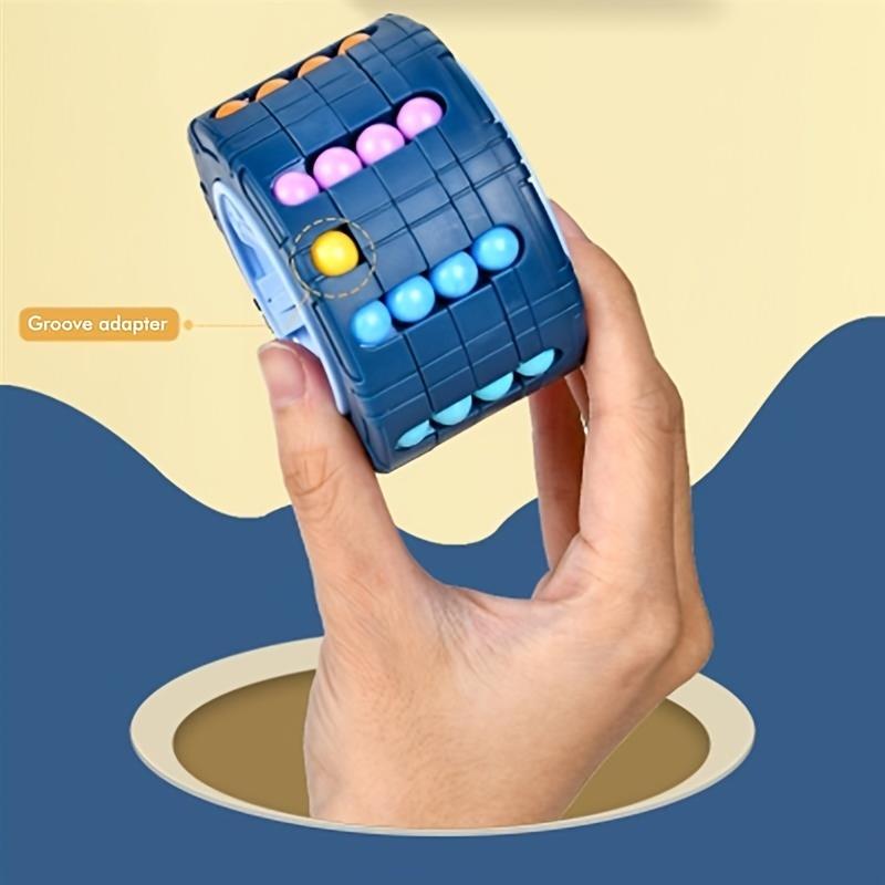 3D игрушки-кубы-цилиндры, головоломки-слайдеры с вращающимся гироскопом Magic Bean, детские развивающие игрушки, головоломки (Красный, синий, черный)