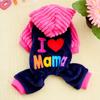 Зимний флисовый костюм для собак маленьких пород Love Mom Толстая одежда для щенков и кошек Чихуахуа Йоркширский терьер Пальто Куртка Одежда для домашних животных Наряд