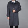Мужское шерстяное длинное пальто, осеннее шерстяное кашемировое пальто, мужское зимнее шерстяное пальто, верхняя одежда