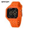 SANDA New Digital Electronic Watch 5Bar Waterproof LED Luminous Student Sport Multifunctional Chronograph Fashion Men Watch