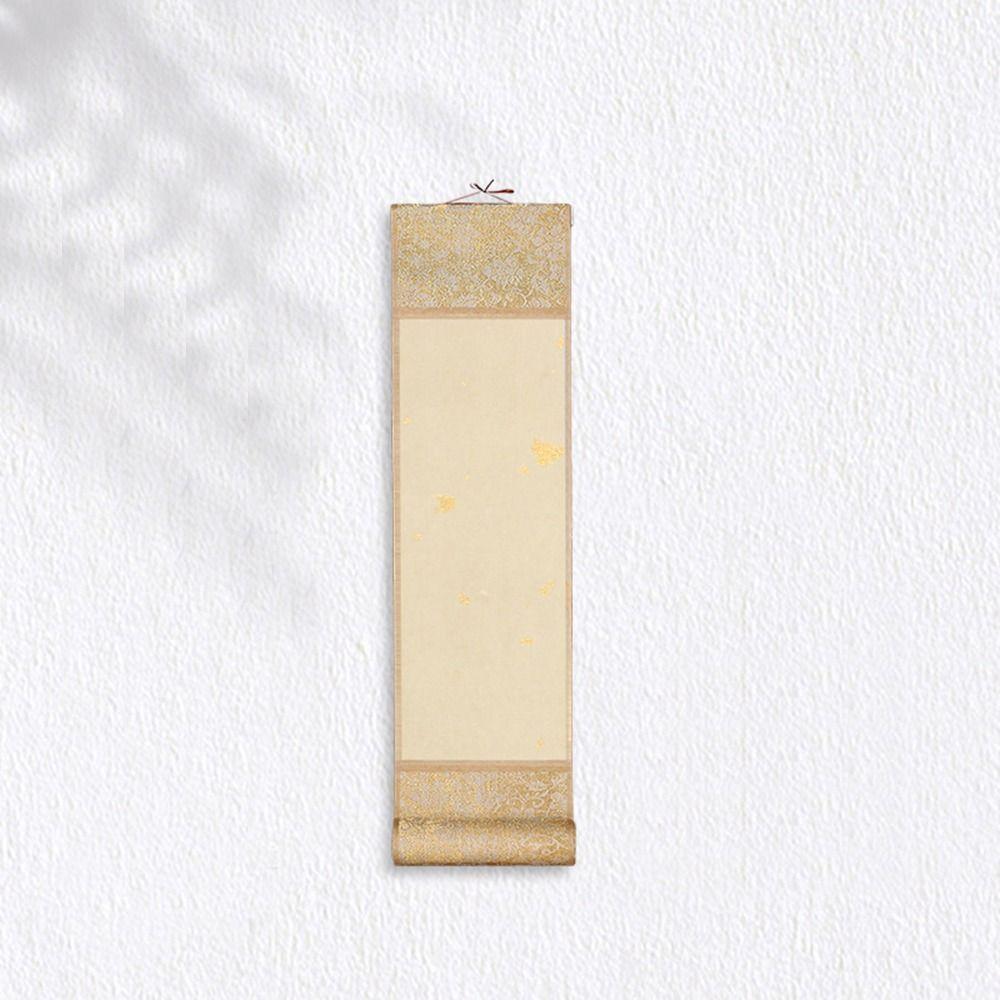 Painting Drawing Paper Gilded Rice Paper Scroll Chinese Style Self-made Gifts Calligraphy Mounting Scroll Handcrafts