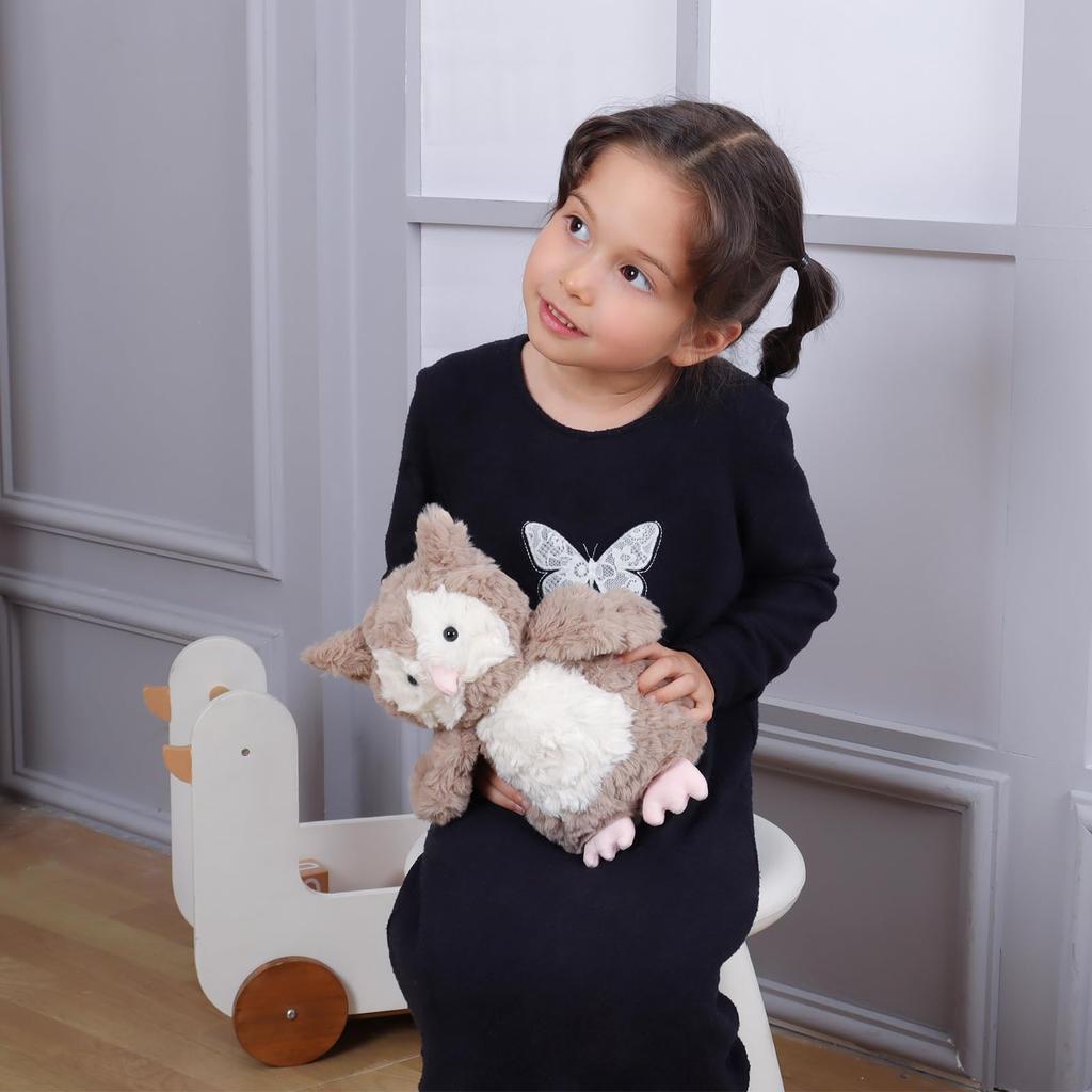 Apricot Lamb Owl Plush Toy for Soft and Cute Fluffy Owl for Girls and 24cm Kids, Boys,