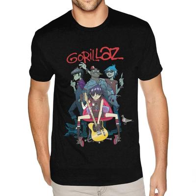Harajuku аниме рубашка Gorillaz футболка для взрослых отличное качество футболка ретро манга графические футболки мужская одежда футболка большого размера мужская футболка