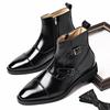 Fashion Men's Classic Retro Chelsea Boots Mens Fashion Leather Ankle Boot Men British Style Brogue Short Boots High-top Casual Shoes
