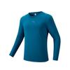 Беговая серия Влагоотводящая Быстросохнущая Трикотажная рубашка с длинным рукавом Мужские топы Водно-голубой 952615401-1