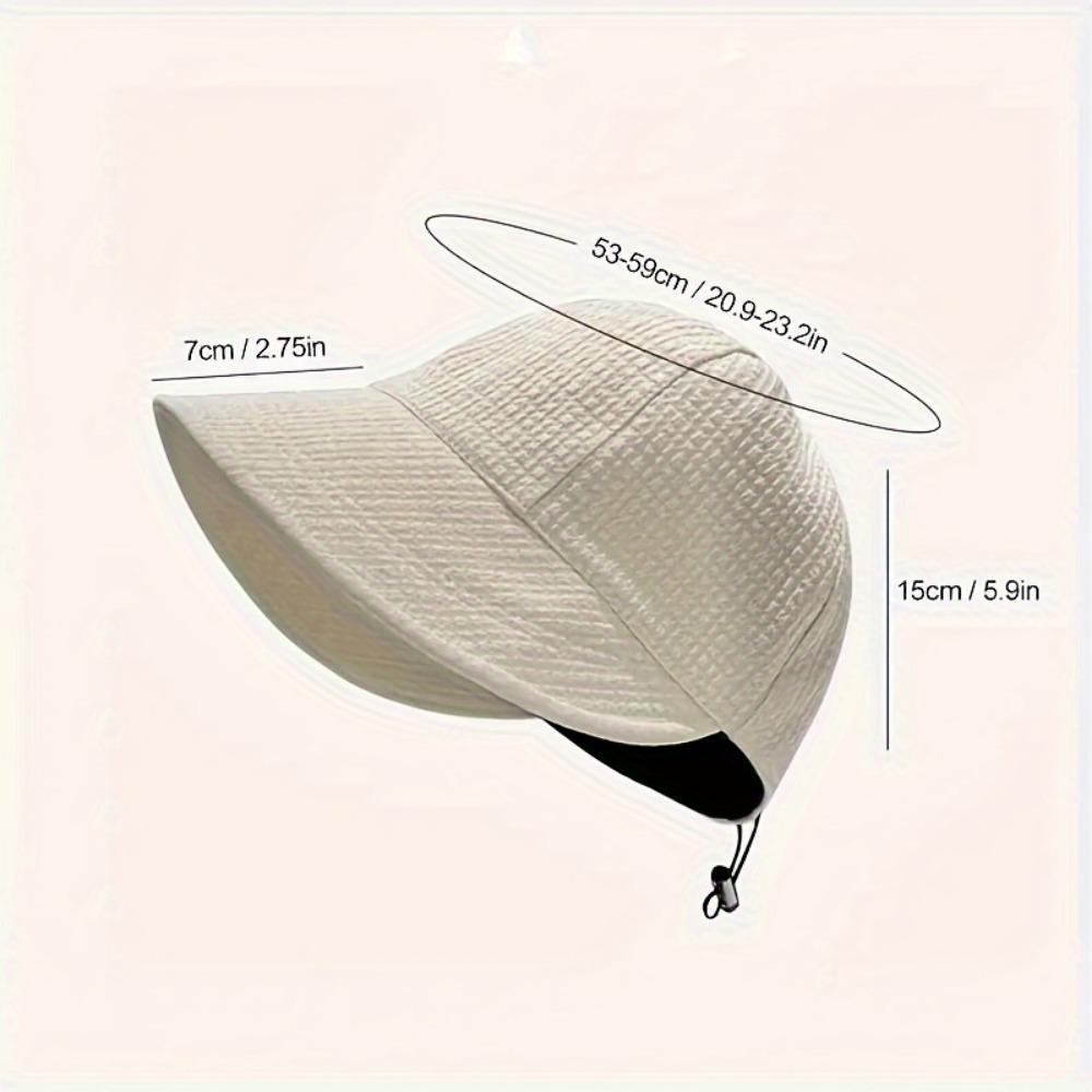 Women's Drawstring Waffle Pattern Baseball Cap, Fashionable Sun Protection Beach Travel Sun Hat for Spring & Summer