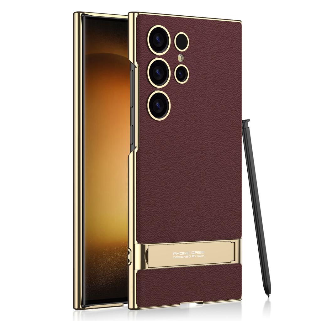 Чехол для мобильного телефона Samsung S23 Чехол-подставка Triumph S24 Ultra Креативный защитный чехол Гальванизированная оболочка