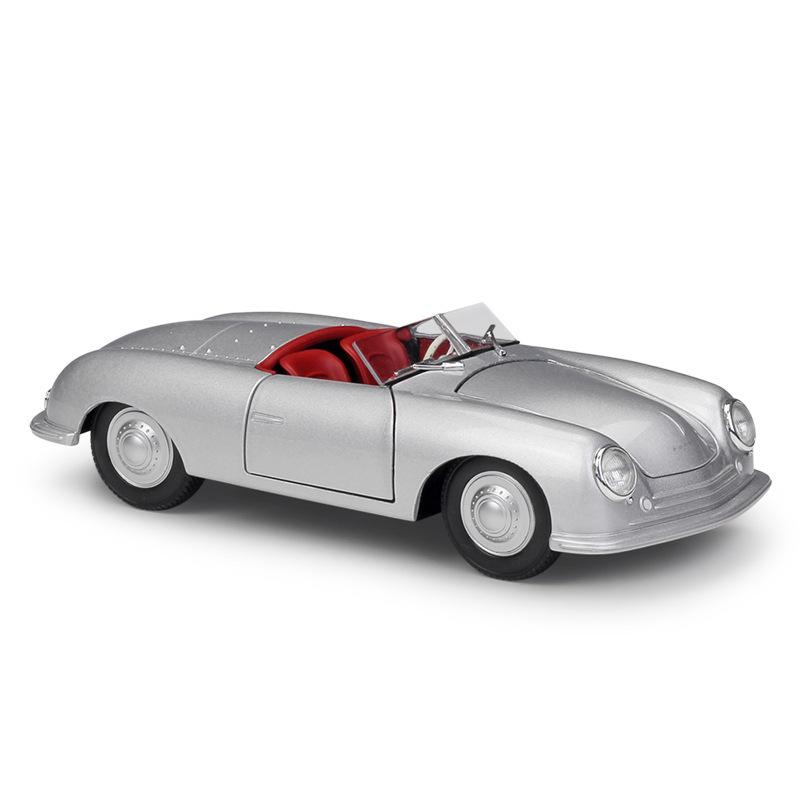 AABKO1 WELLY 1:24 Porsche 356 No.1 Roadster Alloy Car Diecasts & Toy Vehicles Car Model Miniature Scale Model Car Toy For Children
