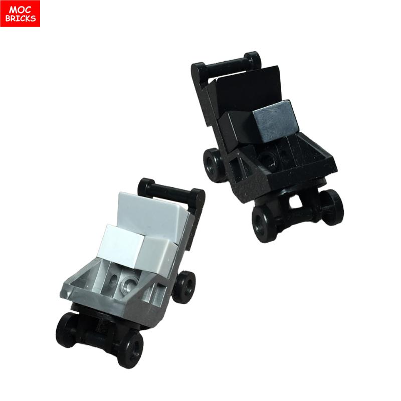 Нетоксичные кубики Moc Серия колясок для младенцев Бутылочка для кормления Фигурка ребенка Собранные строительные блоки Обучающая игрушка для детей Подарок