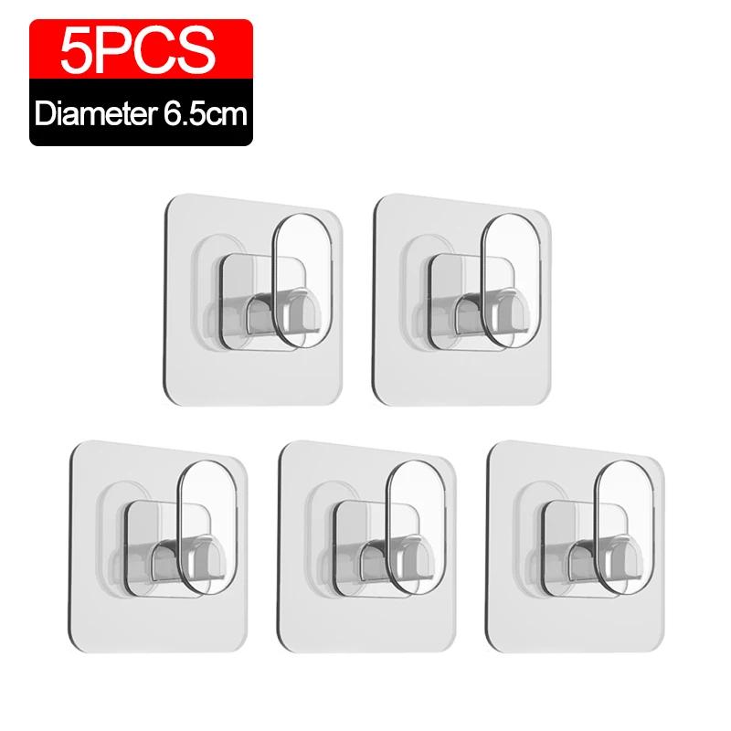 Прозрачные самоклеящиеся настенные крючки, вешалки, ключница, держатель для полотенец, органайзер для ванной комнаты, кухонные прочные клейкие настенные крючки