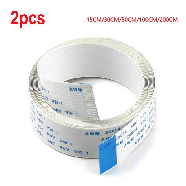 2 Packs 15 Pin Ribbon Flex CSI Cable with 15cm 30cm 50cm 100cm 200cm Length for Raspberry Pi Camera