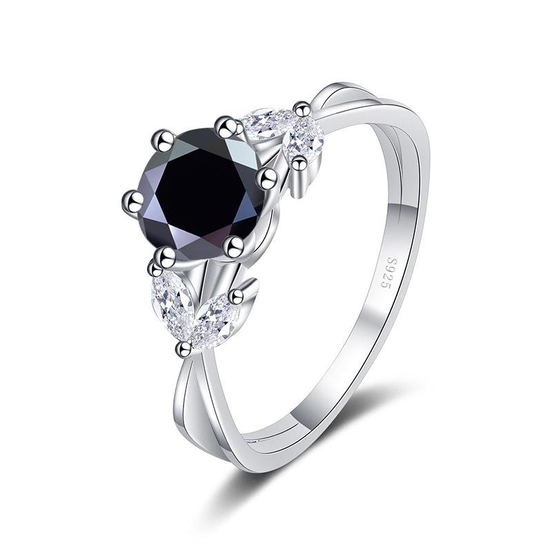 Bague Ringen Ювелирные изделия из стерлингового серебра S925, роскошное кольцо с бриллиантом 1 карат D-цвета, муассанит, женский цветок, растение, дизайн, размер 5-9, подарок