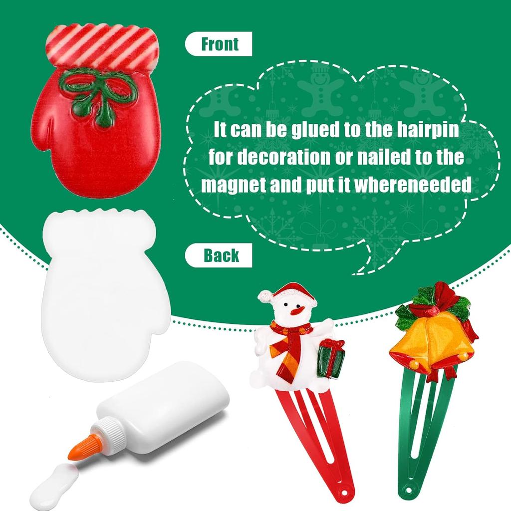 10 шт. Рождественские подвески из смолы для поделок Бусины-подвески в виде слизи с плоской задней поверхностью Смоляные принадлежности Мини рождественские украшения Поделок Украшения для скрапбукинга своими руками