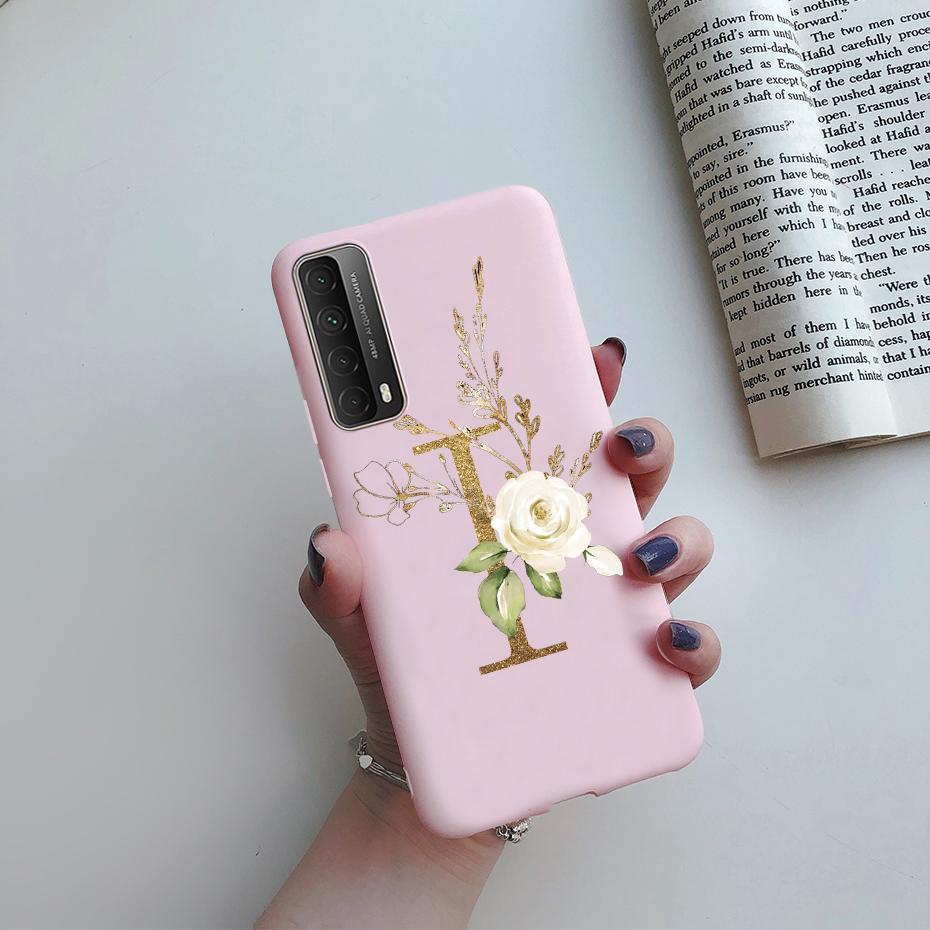 Модный Цветочный Чехол с Буквами Ударопрочный для Huawei P Smart 2021 Мягкий ТПУ Чехол для Huawei Y7A 2020 Y 7A Y7 A Чехлы для Телефонов 6.67"