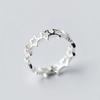 Star-Shaped Polished Women’s Korean Style Hollow Ring