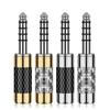Jack 4.4mm Connector Balanced Interface Speaker Terminal Copper Male Plug Audio Conector DIY Headphones Cable Gold RhodiumGood product