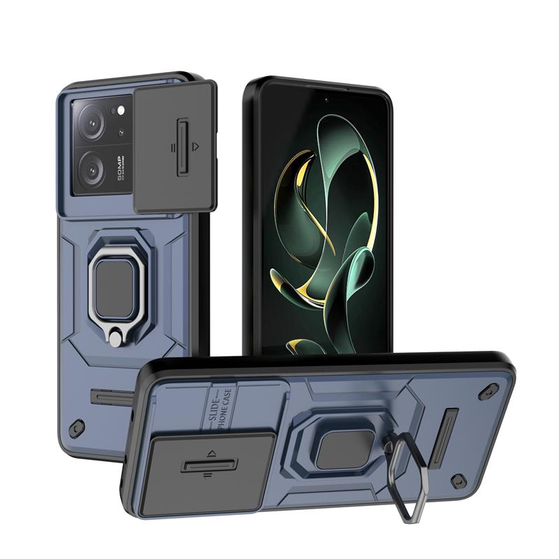 Для Xiaomi 13T Pro 5G чехол противоударный металлический магнитный чехол для Xiomi Mi13T Mi 13T 13 T Pro Slide Camera Armor Phone Cases