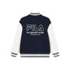 Fila Color Block Casual Knitted Baseball Jacket Men Jackets Dark-Navy F11M349501R-DB