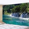 Forest Waterfall River Scenery Tapestry Wall Hanging Room Art Decoration Background Cloth Living Room Home Decoration