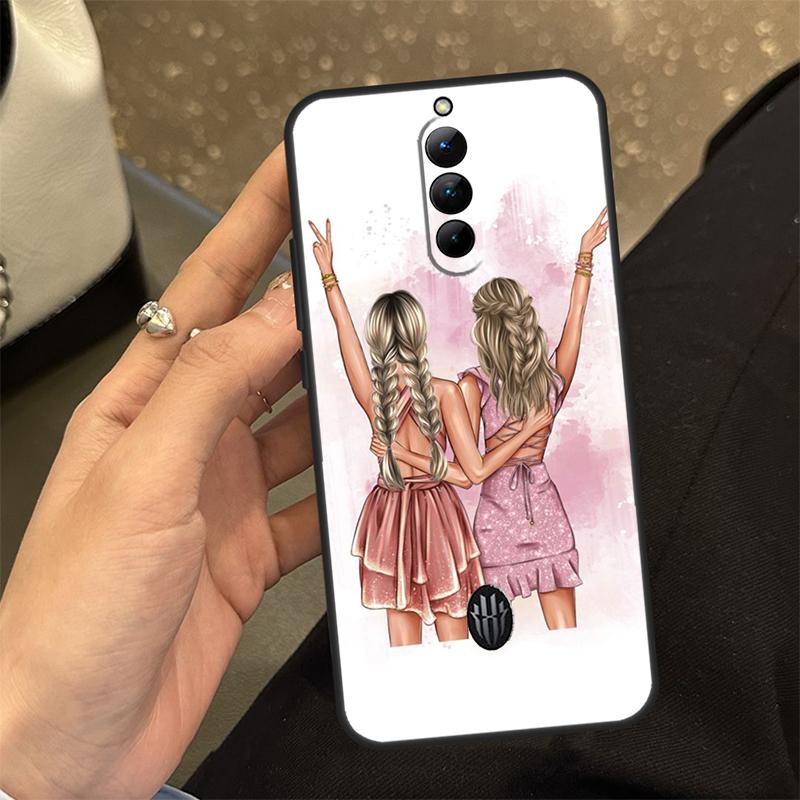 Чехол для лучших друзей BFF Matching Case для ZTE Nubia Red Magic 10 9 8 8S 9S 10S Pro Plus 6 7 6S 7S Pro RedMagic 10 Air