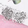 5 пар/упаковка Застежка Ретро Клипса для кардигана Застежка для одежды Сплав цинка DIY Вихревой цветок Застежка для кейпа/накидки Пуговица