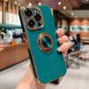 Роскошный силиконовый чехол с магнитной гальванизацией для iPhone 16 15 14 11 Pro Max XS XR 7 8 Plus SE 2020 16Pro Чехол с держателем-кольцом