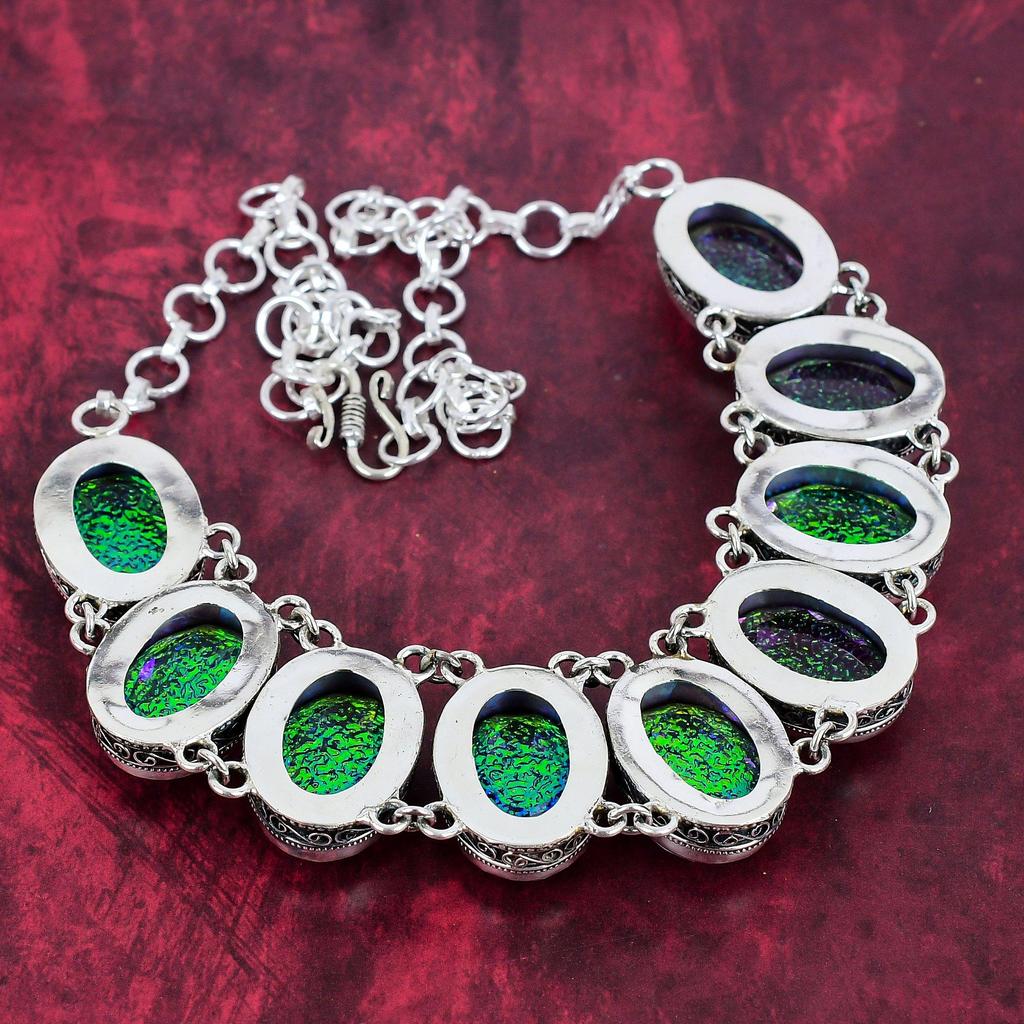 Ювелирные изделия из фиолетового триплетного опала, ювелирные изделия ручной работы из стерлингового серебра 925 пробы, уникальный комплект ювелирных изделий для женщин с браслетом и ожерельем