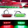 2Pcs 12V-24V Red Green 4 LED Boat Navigation Light Waterproof Sailing Signal Lamp Marine Yacht Warning Light Side Marker Light