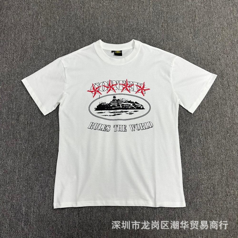 Cross-border Corteiz tide brand Alcatraz summer retro printing men's and women's trend loose casual short-sleeved T-shirt