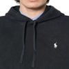Толстовка мужская Polo Ralph Lauren однотонная с капюшоном, приталенная, с длинным рукавом, черная 710916690-025