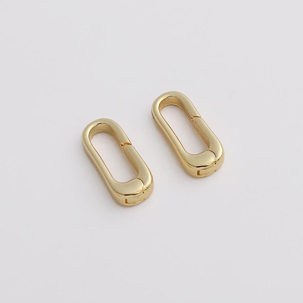 Овальный замок-кольцо из золота 14 карат с заполнением для браслетов и ожерелий DIY