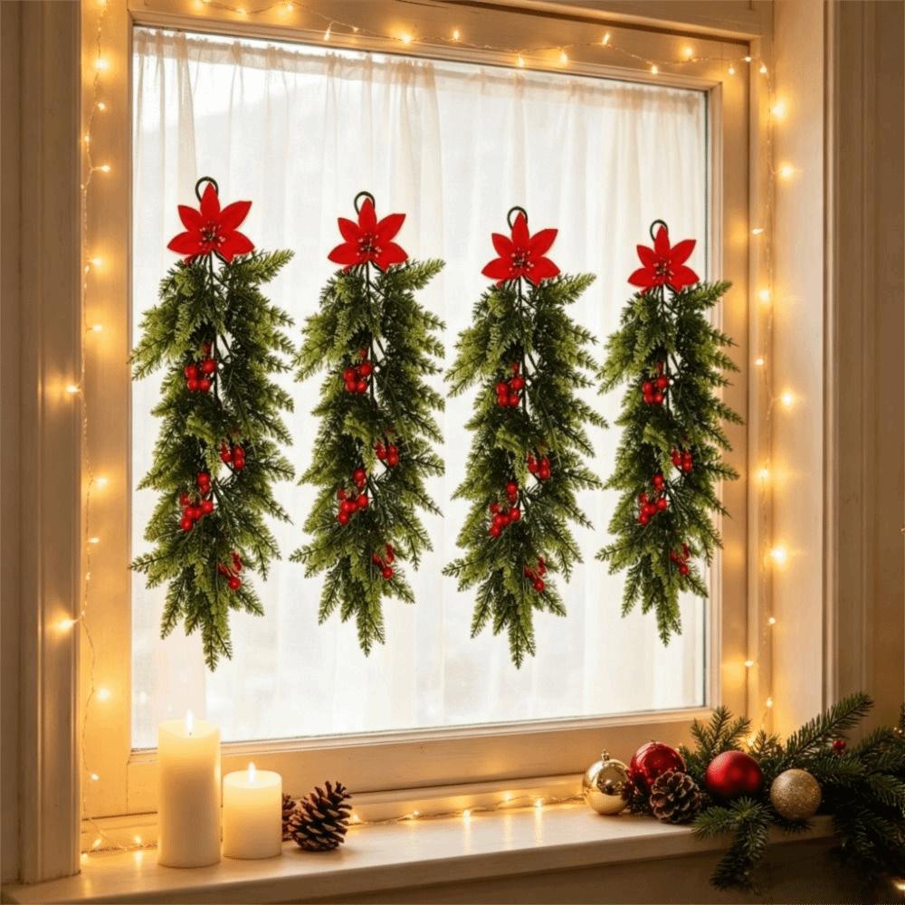 Hanging Ornament Christmas Swag Red Berries Christmas Red Berry Garland Winter Holiday