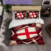 England Football Pattern 3 Pieces Bedding Set Soft Microfiber Duvet Cover with Pillow Cases for Bedroom