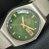 ВИНТАЖНЫЕ ЯПОНСКИЕ МУЖСКИЕ АВТОМАТИЧЕСКИЕ ЧАСЫ ORIENT CRYSTAL ЗЕЛЕНОГО ЦВЕТА a707752-1