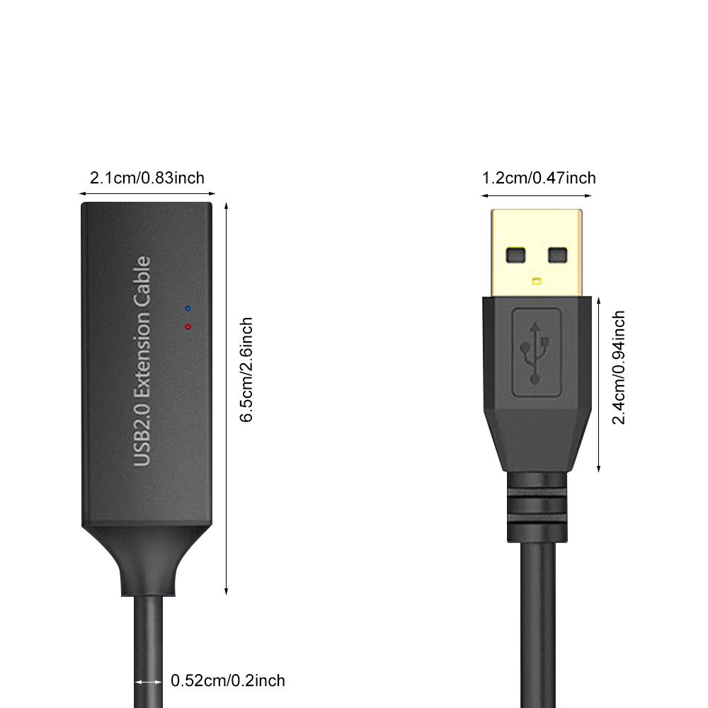 10 Meters/32 Feet Active USB Extension Cable 2.0 Male to Female with a Extension Chipset Signal Booster Active Extension Cord