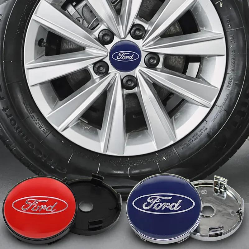 4pcs 60mm Car Styling Wheel Hub Center Caps Rim Cover Badge Emblem For Ford ST Focus Fiesta Ranger Mondeo Kuga Mustang Transit