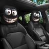 Halloween Face Printed Car Pillowcase Soft Comfortable Decorative Washable Polyester Fabric Cushion Cover Auto Seat Headrest