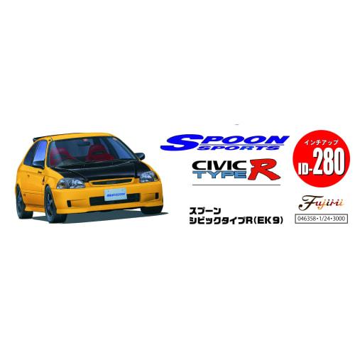 1/24 Inch Up Series No. 280 Spoon Civic Type R (EK9) Plastic Model