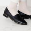Himiko Metal Line Soft Leather Flat Pumps / 653101 Black 240