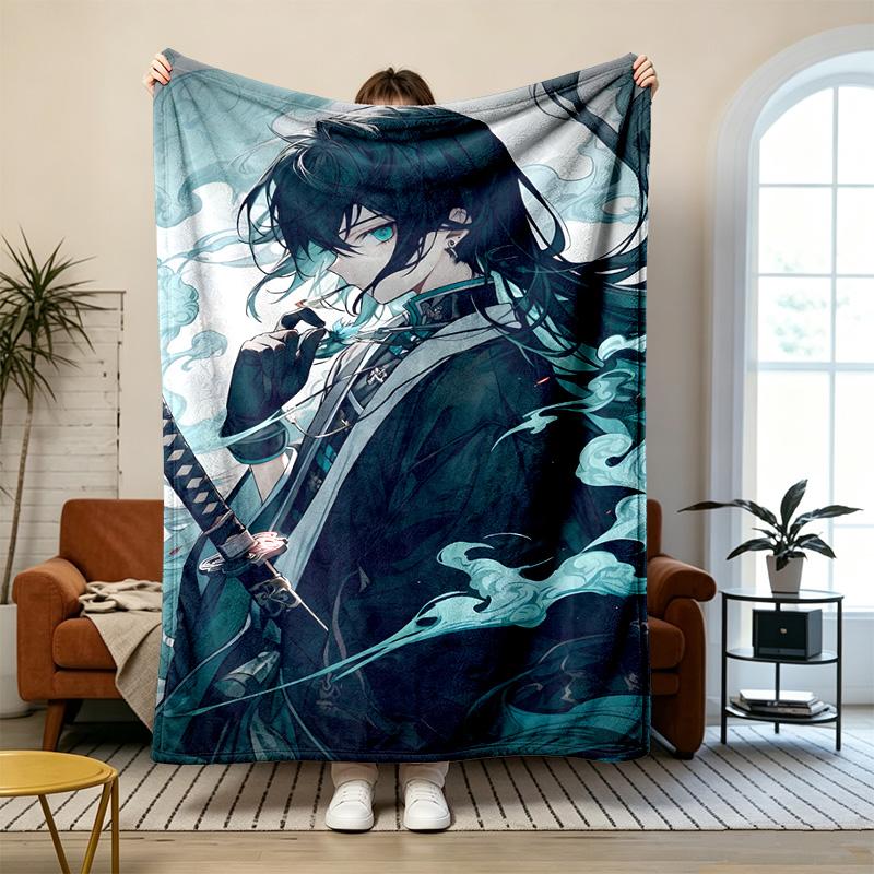 Muichirou Soft and comfortable flannel Suitable for sofas living rooms outdoor camping travel and also makes a great anniversary gift