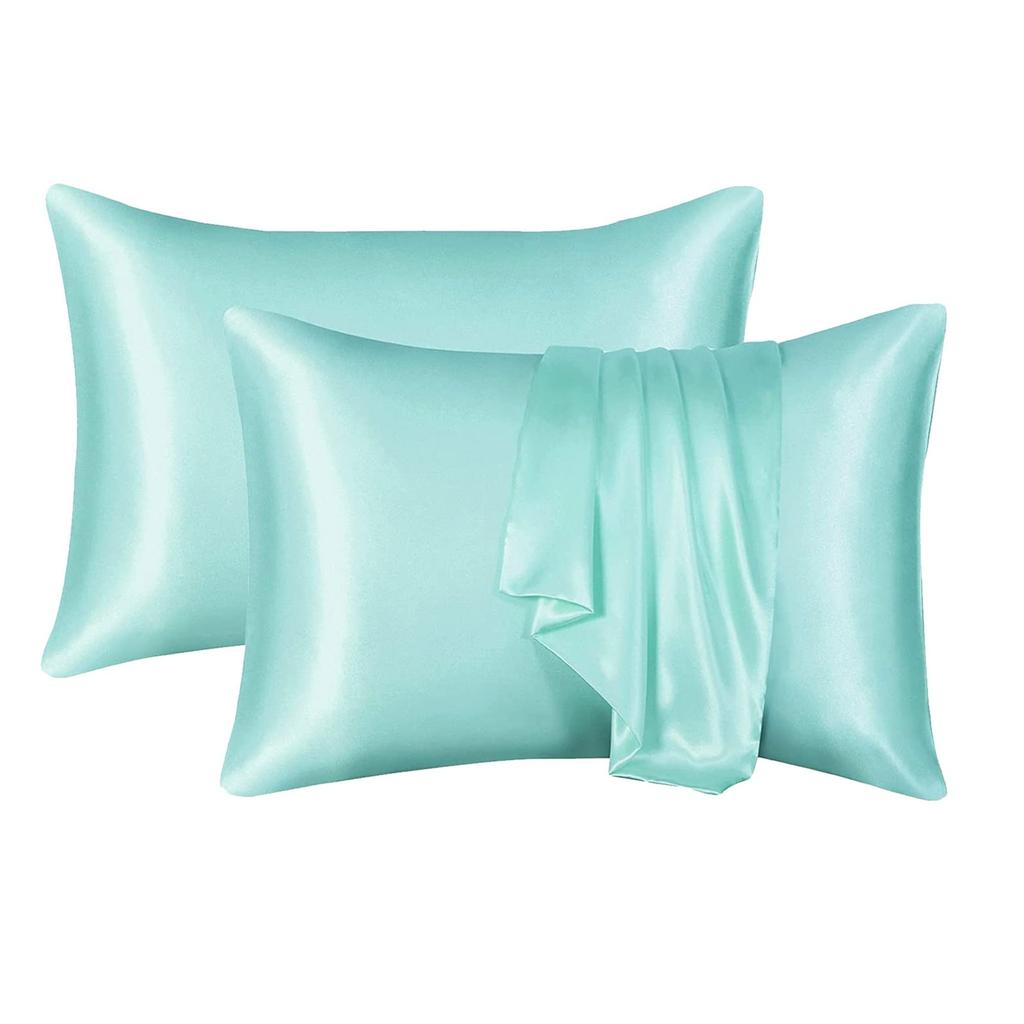 Набор из 2 атласных наволочек - шелковистые наволочки для волос и кожи, наволочки с застежкой-конвертом, похожие на шелковые наволочки