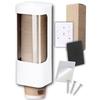 Compact 3-Way Magnetic Cup Dispenser/Paper Cup Holder for Water Servers, Wall-Mounted, Stylish Paper Cup Dispenser (White)