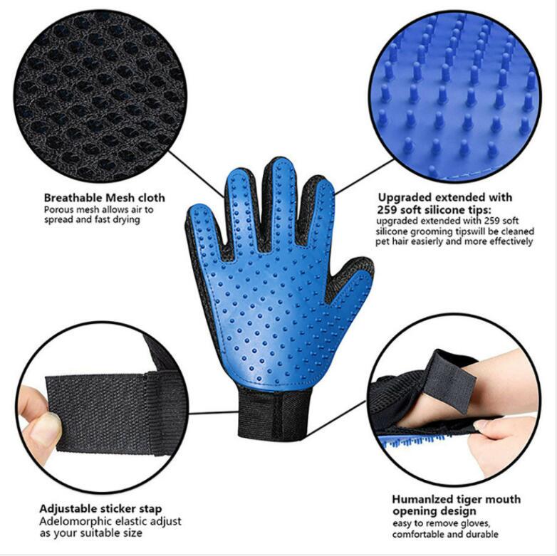 Перчатка для вычесывания шерсти у домашних животных