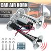 12V/24V 110dB with Wires and Relay Hooter Car Air Horn Set For Motorcycle Boat Truck Super Loud Electric Speaker Dual Trumpets